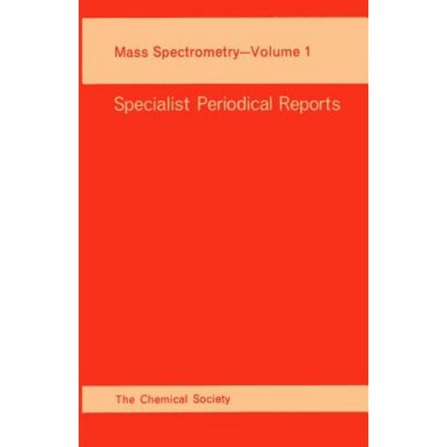 Mass Spectrometry: Volume 1 Hardcover, Royal Society of Chemistry