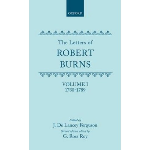 The Letters of Robert Burns: 1780-1789 Hardcover, OUP Oxford