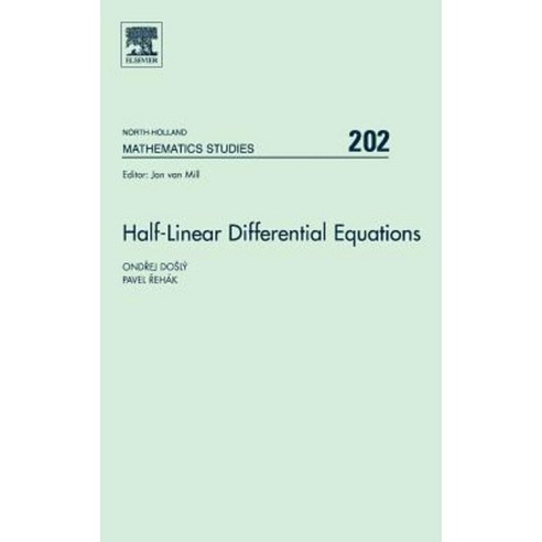 Half-Linear Differential Equations Hardcover, North-Holland