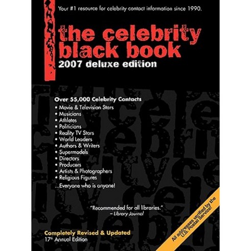 The Celebrity Black Book: Over 55 000 Accurate Celebrity Addresses Paperback, Mega Niche Media
