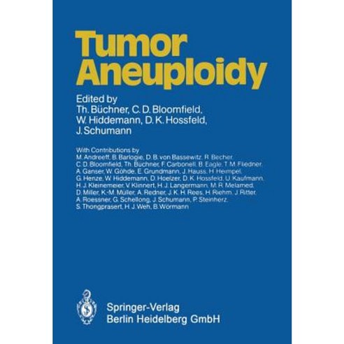Tumor Aneuploidy Paperback, Springer