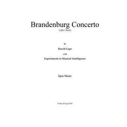Brandenburg Concerto: After Bach Paperback, Createspace