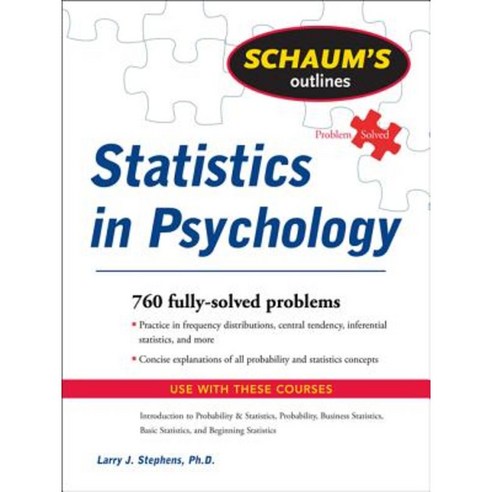 Schaum''s Outline of Statistics in Psychology Paperback, McGraw-Hill Education