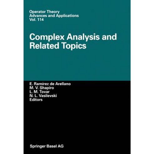 Complex Analysis and Related Topics Paperback, Birkhauser