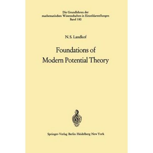 Foundations of Modern Potential Theory Paperback, Springer
