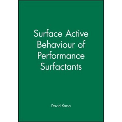 Surface Active Behaviour of Performance Hardcover, John Wiley & Sons