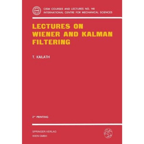 Lectures on Wiener and Kalman Filtering Paperback, Springer