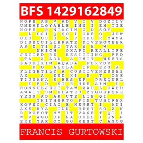 Bfs 1429162849: A Bfs Puzzle Paperback, Createspace Independent Publishing Platform