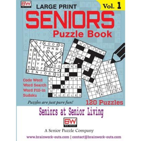 Seniors Puzzle Book (Seniors at Senior Living) Paperback, Createspace Independent Publishing Platform