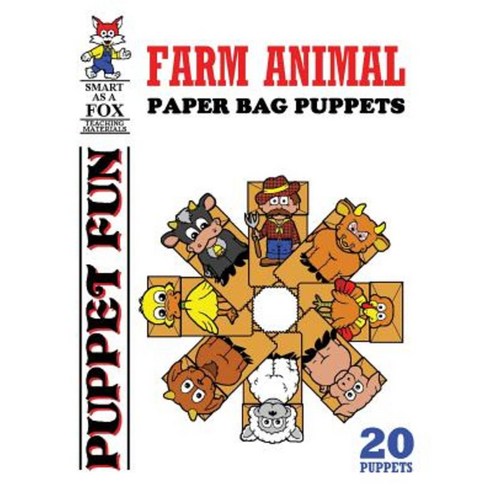Farm Animal Paper Bag Puppets Paperback, Createspace Independent Publishing Platform