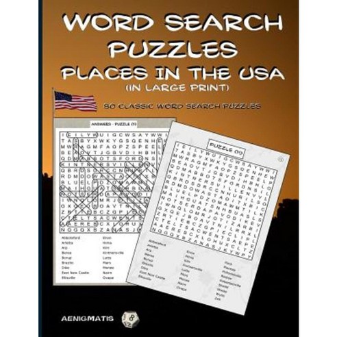 Word Search Puzzles - Places in the USA: (In Large Print) Paperback, Createspace Independent Publishing Platform