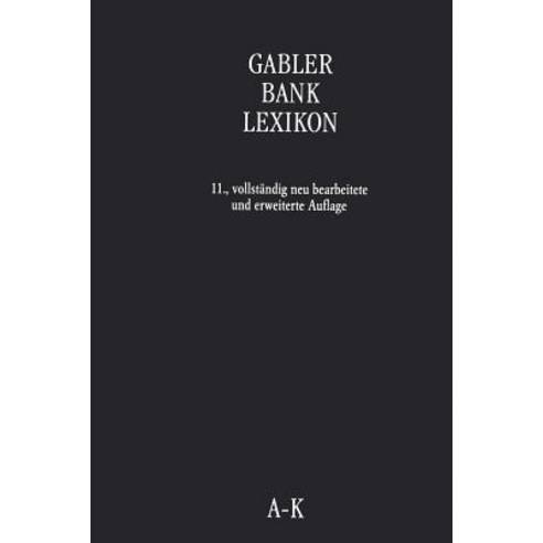 Gabler Bank Lexikon Paperback, Gabler Verlag
