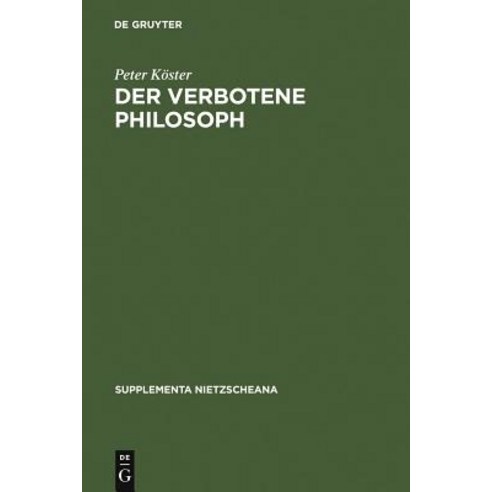 Der Verbotene Philosoph Hardcover, de Gruyter