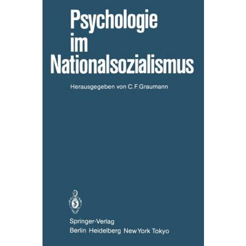 Psychologie Im Nationalsozialismus Paperback, Springer
