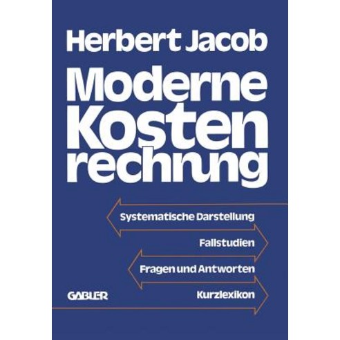 Moderne Kostenrechnung Paperback, Gabler Verlag