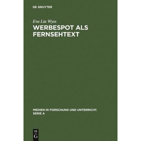 Werbespot ALS Fernsehtext Hardcover, de Gruyter