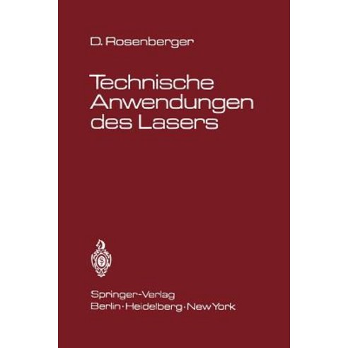 Technische Anwendungen Des Lasers Paperback, Springer