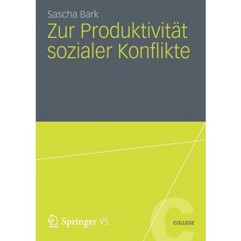 Zur Produktivitat Sozialer Konflikte Paperback, Springer vs
