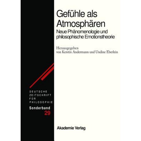 Gefuhle ALS Atmospharen Hardcover, de Gruyter