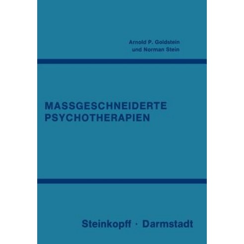 Massgeschneiderte Psychotherapien Paperback, Steinkopff