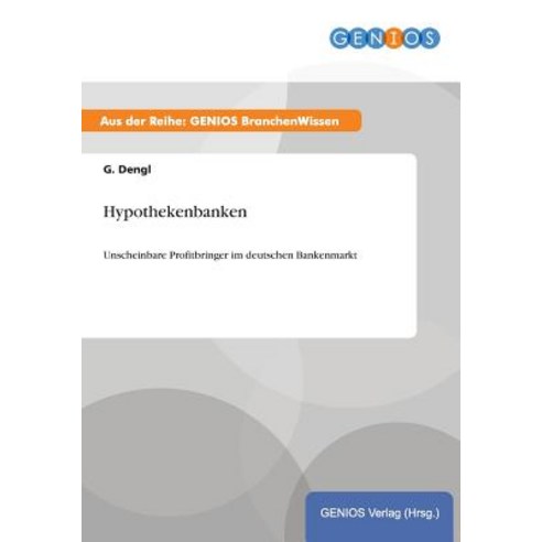 Hypothekenbanken Paperback, Gbi-Genios Verlag