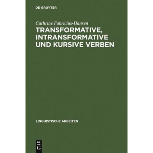Transformative Hardcover, Max Niemeyer Verlag