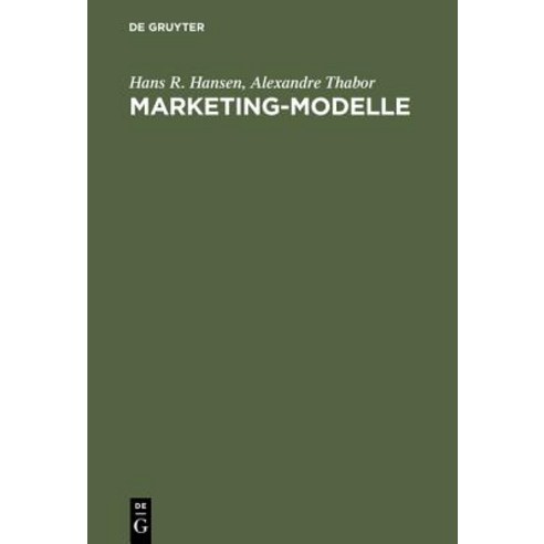 Marketing-Modelle Hardcover, Walter de Gruyter