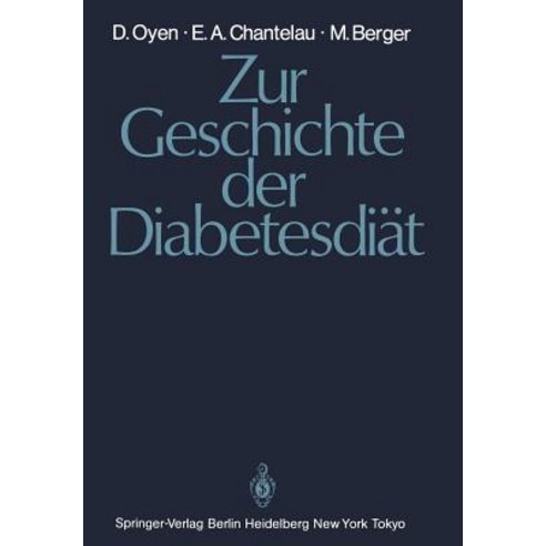 Zur Geschichte Der Diabetesdiat Paperback, Springer