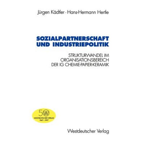 Sozialpartnerschaft Und Industriepolitik Paperback, Vs Verlag Fur Sozialwissenschaften