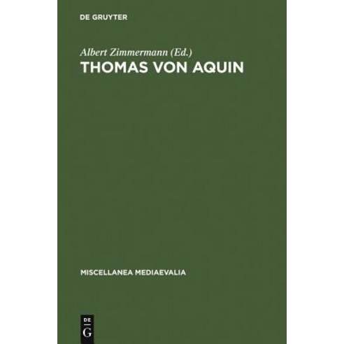 Thomas Von Aquin Hardcover, de Gruyter