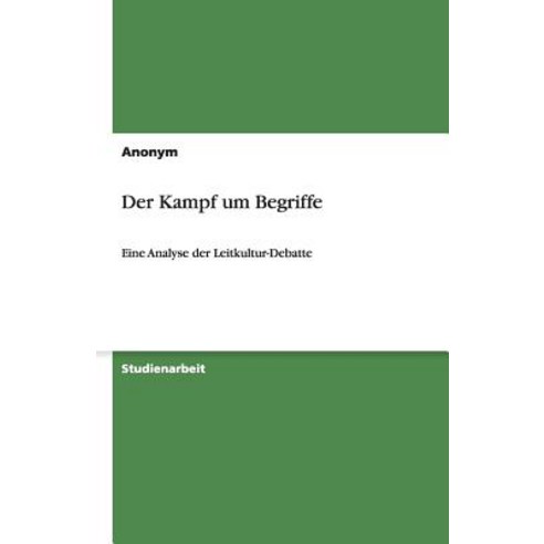 Der Kampf Um Begriffe Paperback, Grin Verlag Gmbh