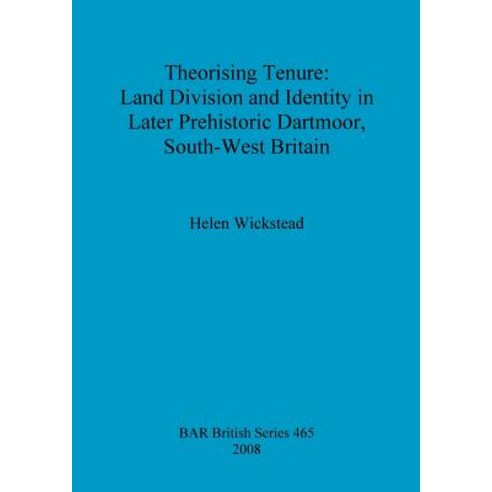 Theorising Tenure: Land Division and Identity in Later Prehistoric Dartmoor South-West Britain Paperback, British Archaeological Reports Oxford Ltd