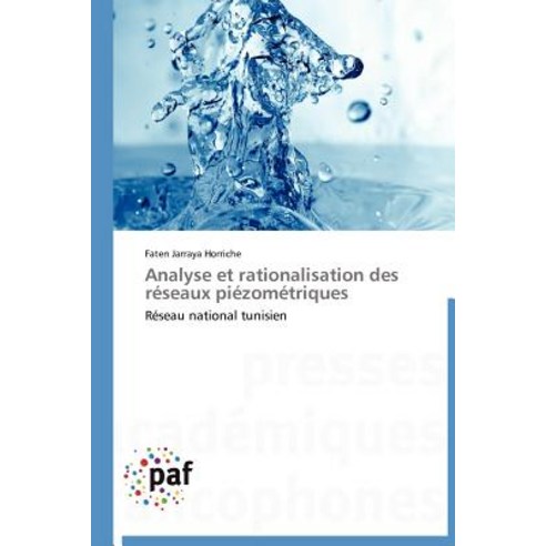 Analyse Et Rationalisation Des Reseaux Piezometriques = Analyse Et Rationalisation Des Ra(c)Seaux Pia(c)Zoma(c)Triques Paperback, Academiques