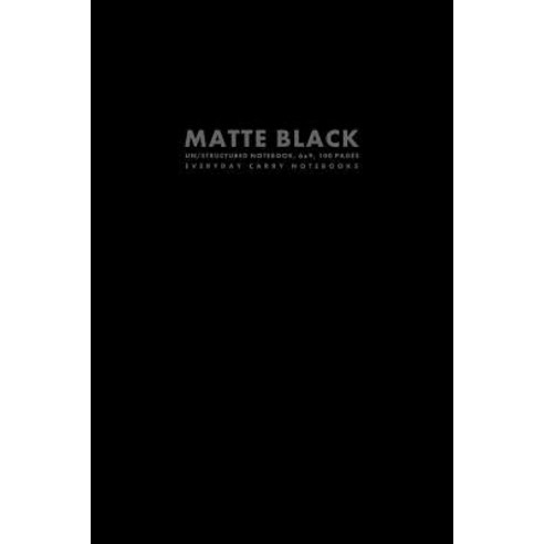 Matte Black Un/Structured Notebook 6x9 100 Pages Paperback, Createspace ...