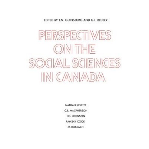 Perspectives on the Social Sciences in Canada Paperback, University of Toronto Press, Scholarly Publis