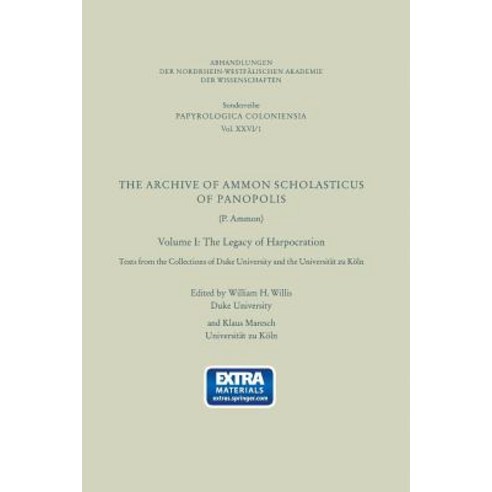 The Archive of Ammon Scholasticus of Panopolis: The Legacy of Harpocration Hardcover, Vs Verlag Fur Sozialwissenschaften