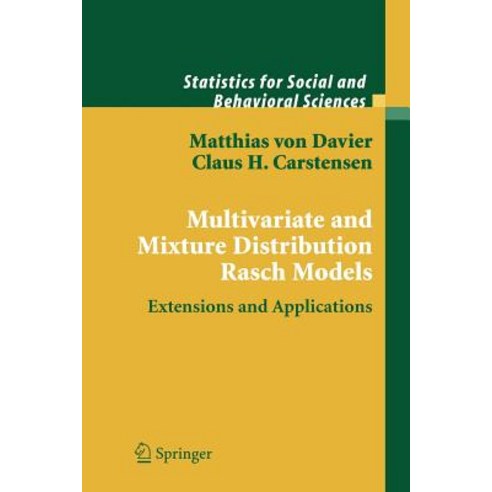 Multivariate and Mixture Distribution Rasch Models: Extensions and Applications Paperback, Springer