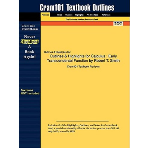 Outlines & Highlights for Calculus: Early Transcendental Function by Robert T. Smith Paperback, Aipi