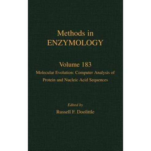 Molecular Evolution: Computer Analysis of Protein and Nucleic Acid Sequences Hardcover, Academic Press