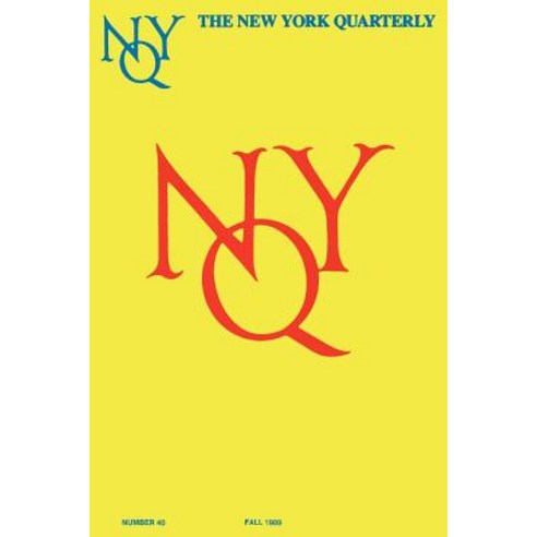 The New York Quarterly Number 40 Paperback