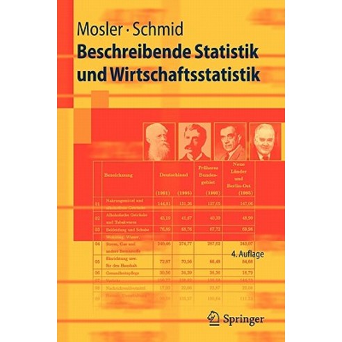 Beschreibende Statistik Und Wirtschaftsstatistik Paperback, Springer