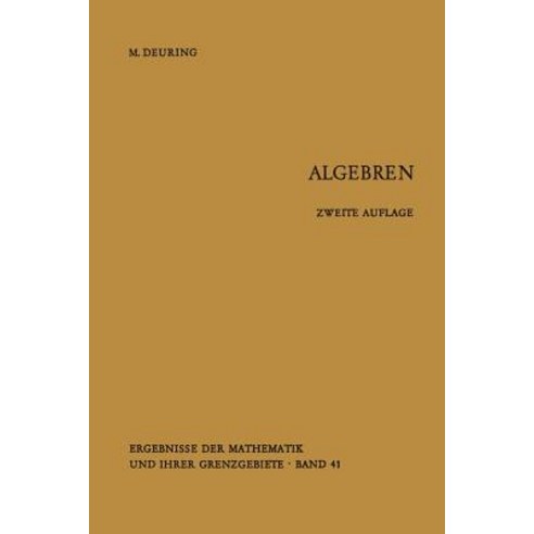 Algebren Paperback, Springer