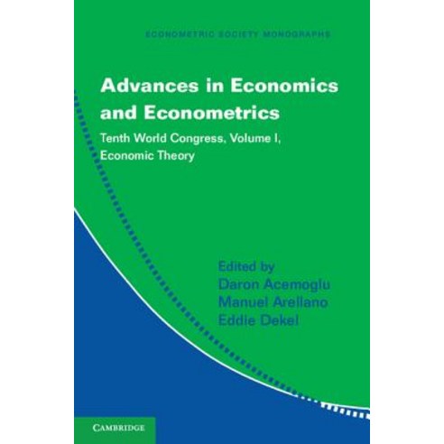 Advances in Economics and Econometrics: Tenth World Congress Hardcover, Cambridge University Press