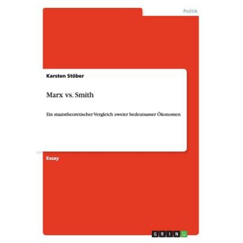 Marx vs. Smith, Grin Publishing