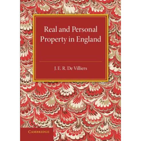 Real and Personal Property in England, Cambridge University Press