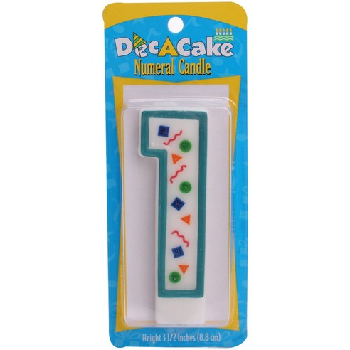 Dec-A-Cake 숫자 생일초 8.8cm, #1, 1개