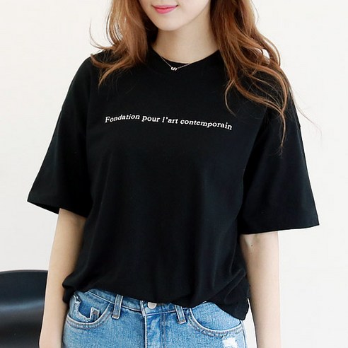 걸즈팩토리 여성용 영문장 반팔티셔츠