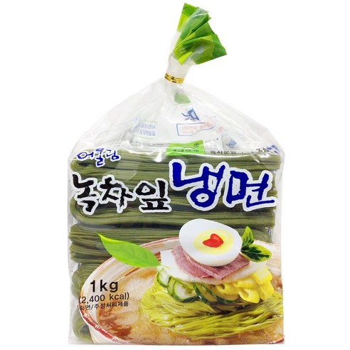 [송학식품] 녹차잎 냉면 1kg ( 5~6인분)_냉면_녹차냉면, default, 1개