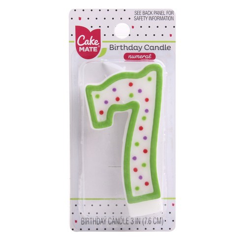 케이크메이트 숫자 생일초, #7, 1개