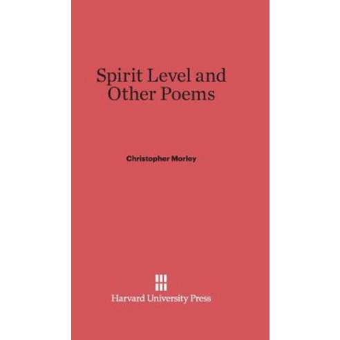 Spirit Level and Other Poems Hardcover, Harvard University Press